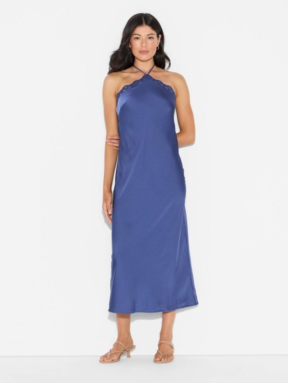 1X Lace Trim Maxi A-Line Halter Dress - Wild Fable - Picture 8 of 9